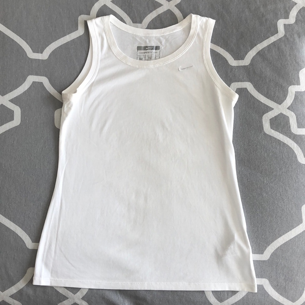 Nike white sleeveless tee
